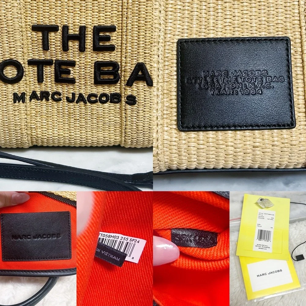 Authentic Marc Jacobs “The Tote Bag” in Natural size Small Woven Tote Bag